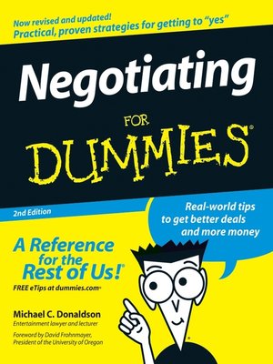 cover image of Negotiating For Dummies